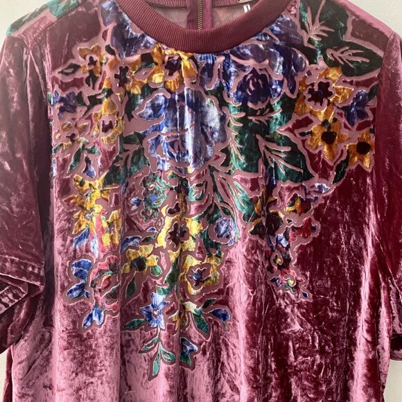 Free People Sweet Echoes Velvet Mini Dress NWOT - Picture 7 of 10